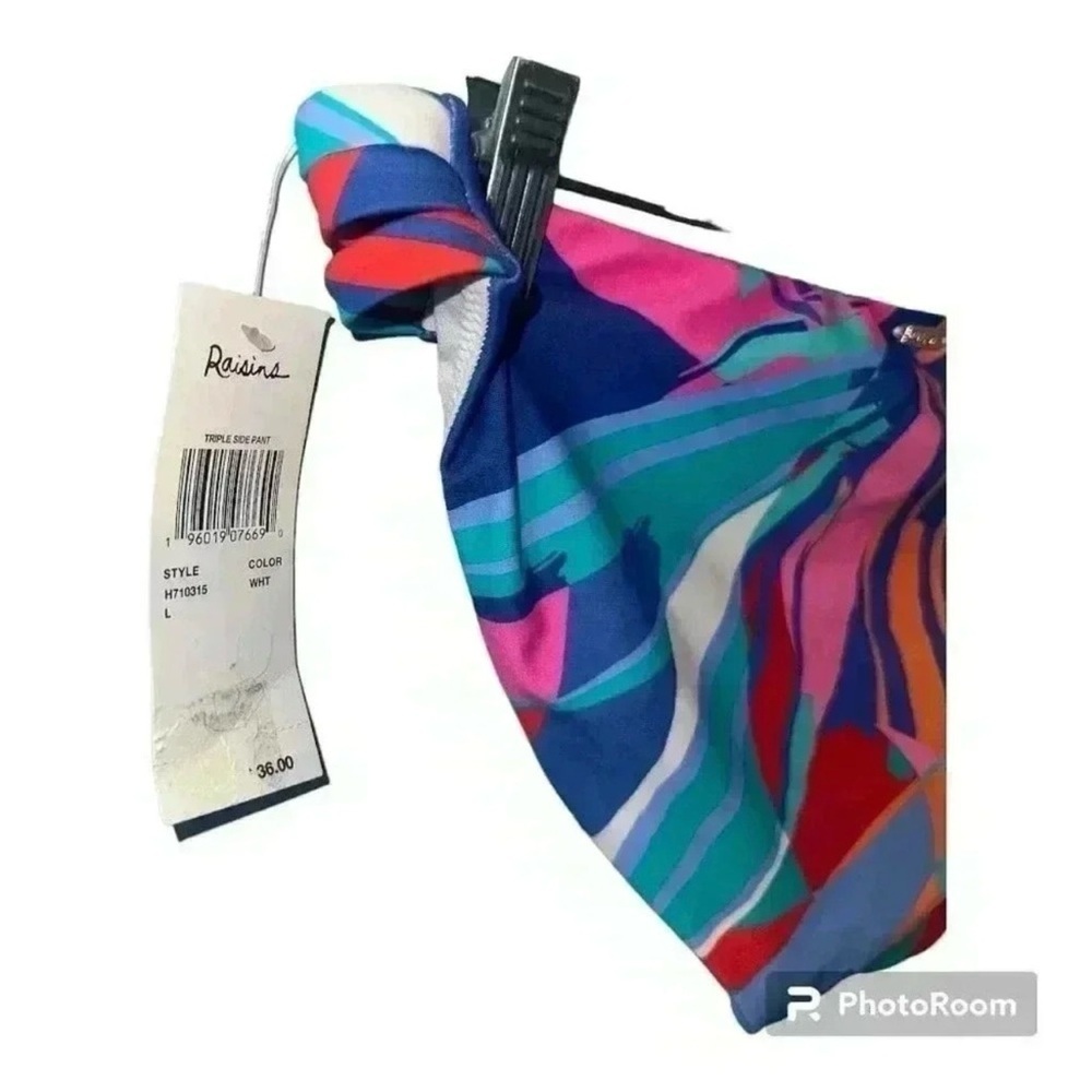 Raisins Bright Idea Love Abstract Print Bikini Set, M (top)/L (bottom) - Picture 11 of 13
